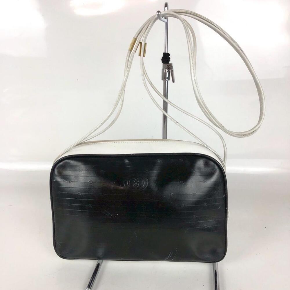 GUCCI shoulder bag black white handbag bags